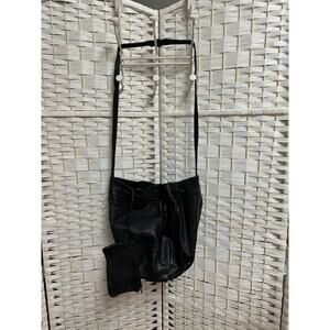 BRIO Bucket Bag Black Leather Purse with Small Coin Purse Attached‎